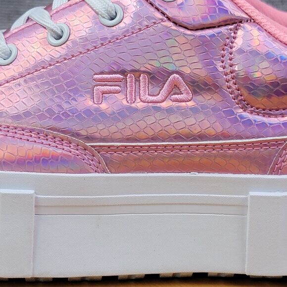 Fila Sandblast Low Iridescent Snake Platform Women's Sz 10 Pink Fashion Sneakers - Picture 12 of 16